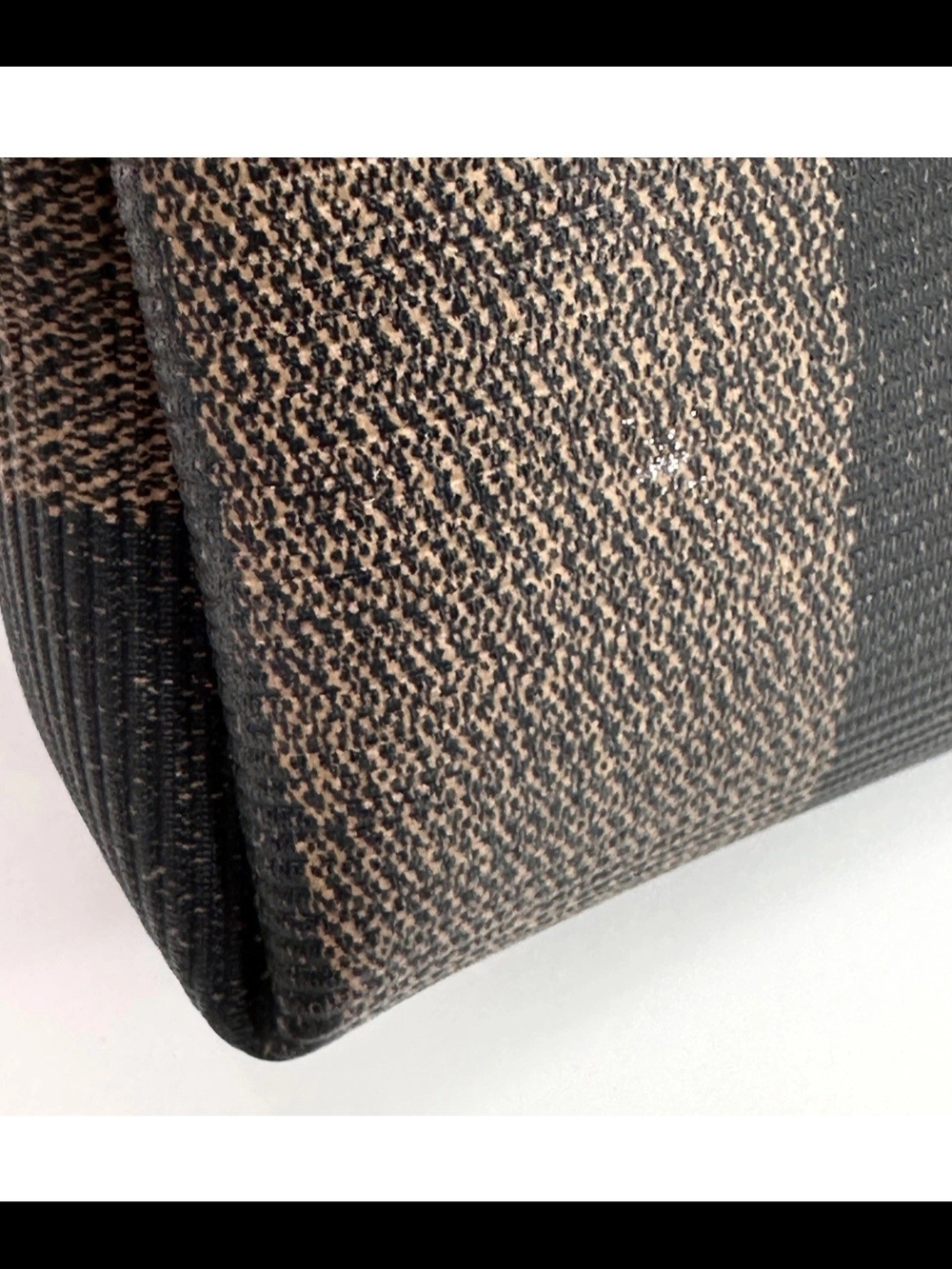 Fendi Vintage Pequin PVC Brown Pouch **Authentic - Picture 12 of 16